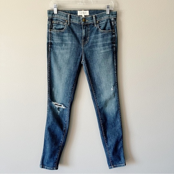 The Great The Almost Skinny Jeans Distressed Medium Wash Size 25 - Picture 1 of 10